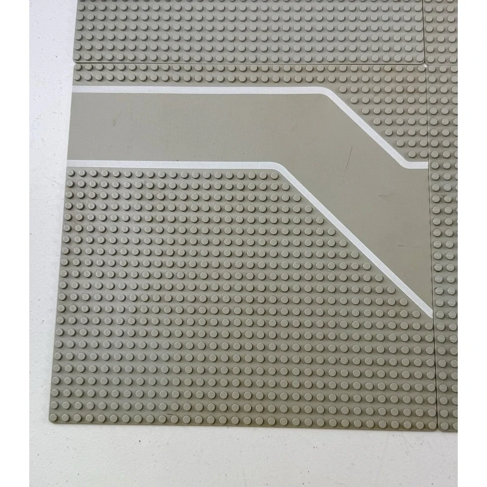 Vintage LEGO 32x32 Gray Baseplate: 7-Stud Road Pattern Lot Of 8